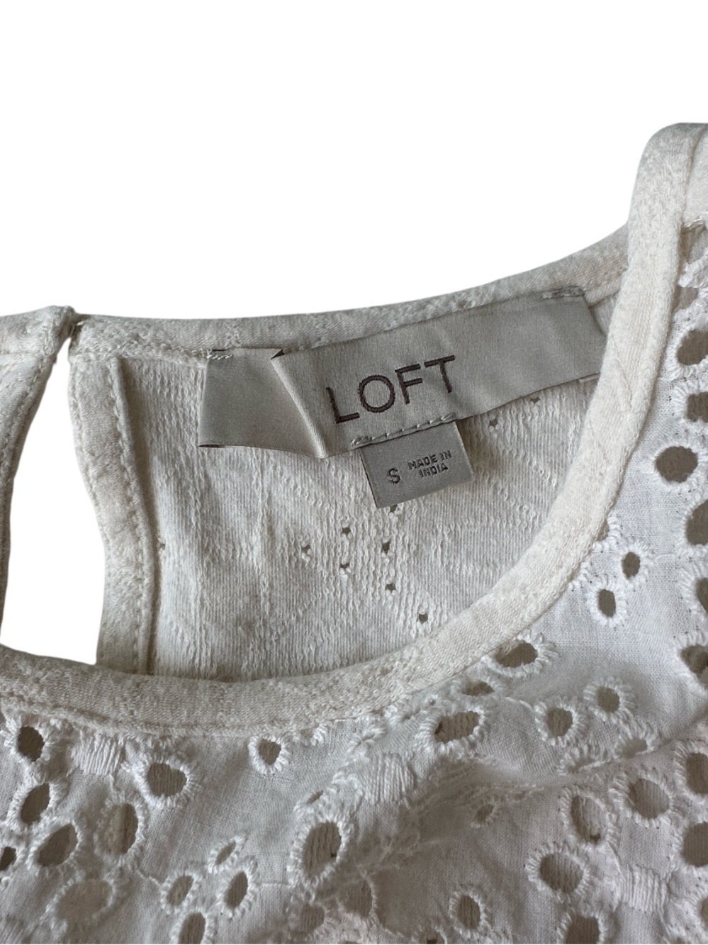 Loft Boho Eyelet Flutter Sleeve top - Picture 3 of 9